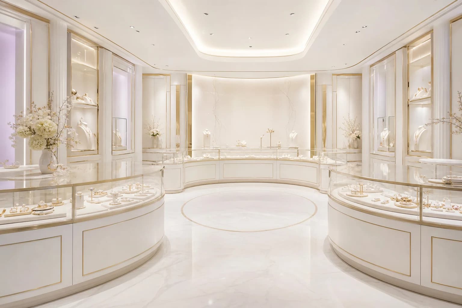 Interior blanco de la joyería BRADI